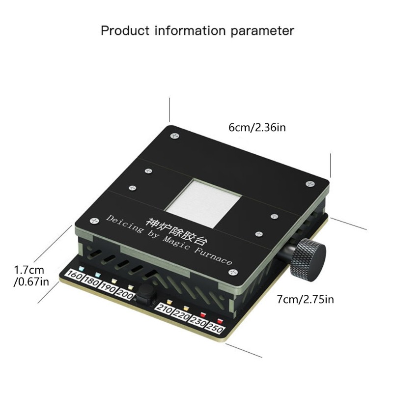 Portable Heating Station Adjustable Temperature CPU Heating Platform for Chip