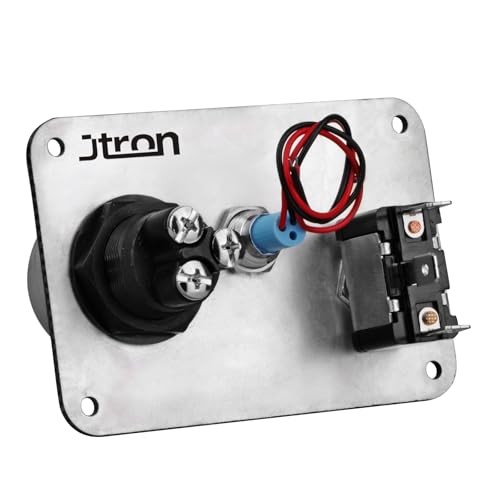 DC 12V Ignition Switch Panel 2 in 1 Car Engine Start Push Button, LED blue
