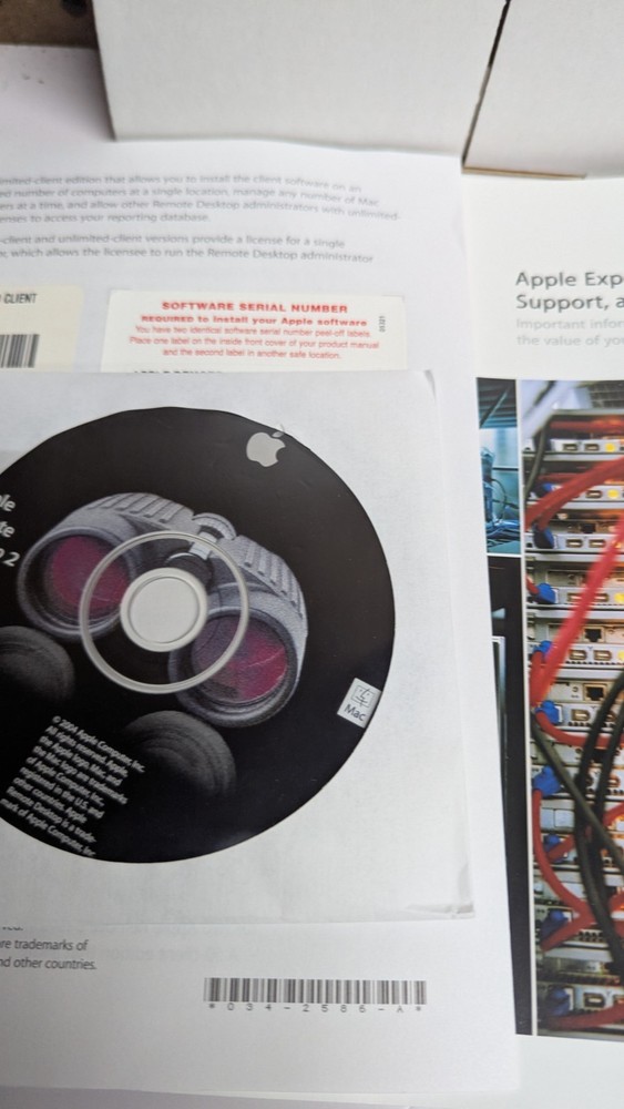 Apple Remote Desktop 2 & Desktop 3 10 Client Retail Box Software