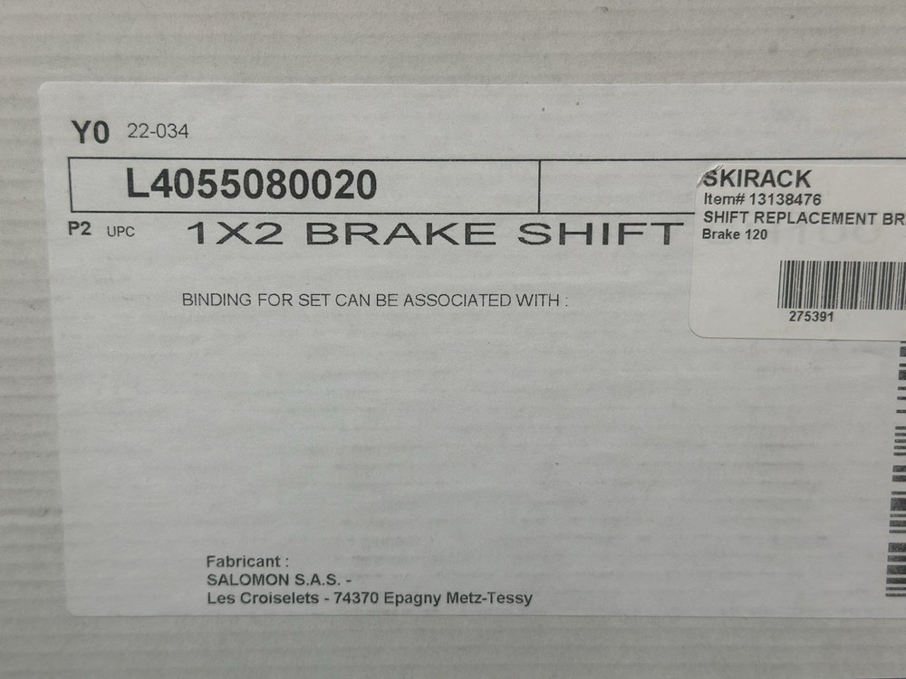 Solomon/Atomic Shift Binding Brake set