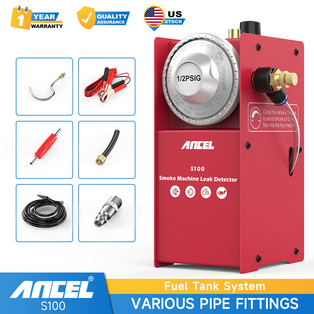 ANCEL S100 EVAP Smoke Machine Vacuum Leak Detector Test Pipe Diagnostic Car Tool