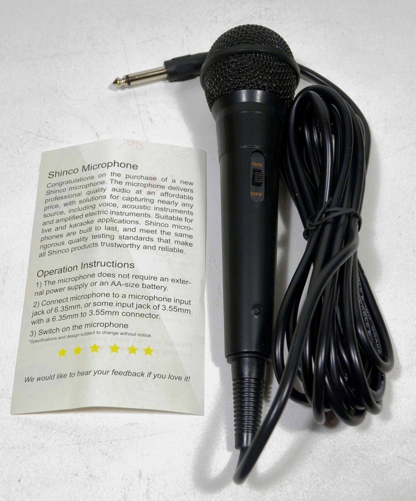 Shinco Karaoke Microphone with 13' Cable
