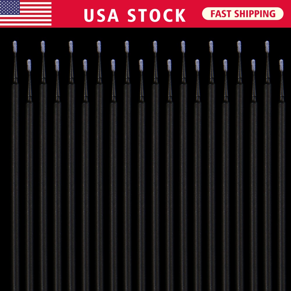 Black Microbrush Micro Brush Applicator Tips 1.2mm Dental