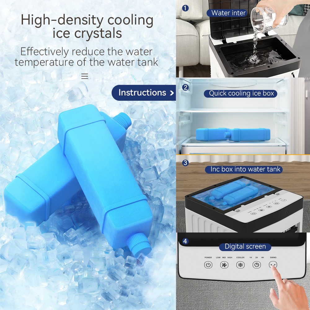 10L Evaporative Air Conditioner 3-IN-1 w/ Remote Control Fan & Humidifier