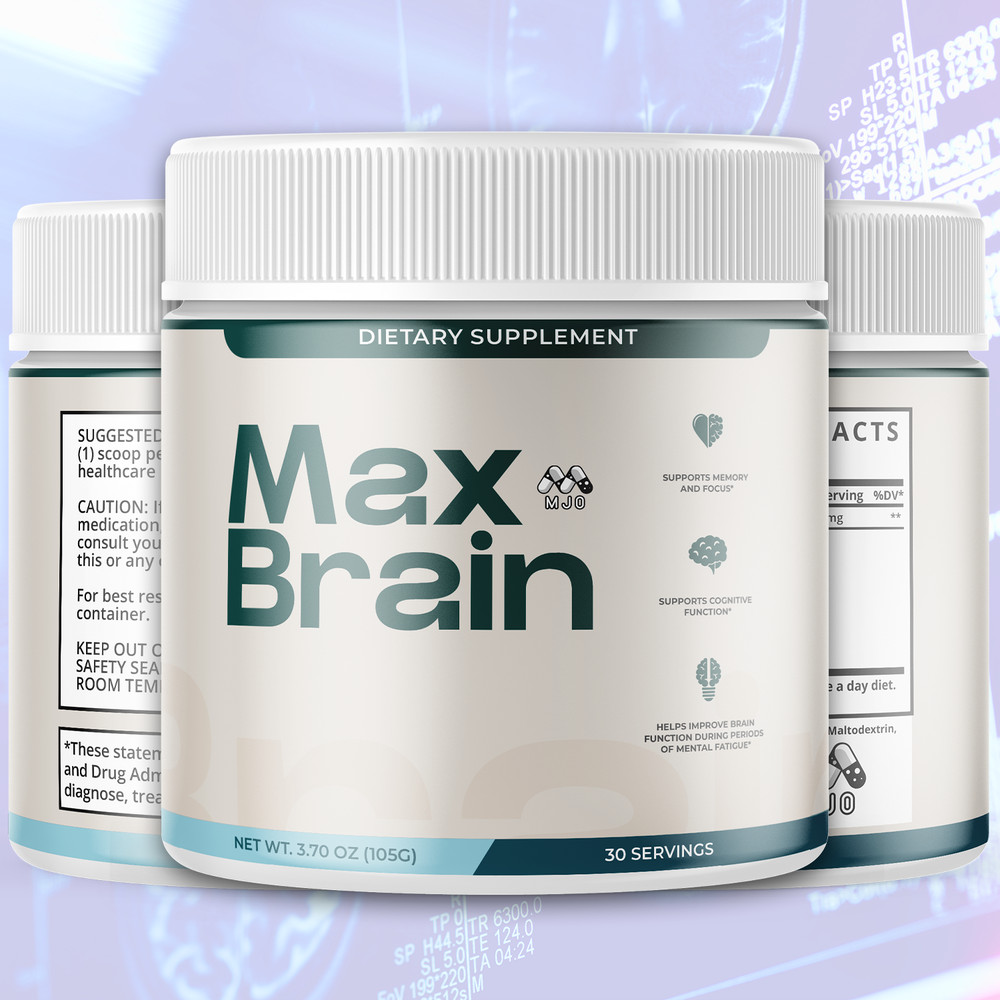 (3 Pack) Max Brain Powder Advanced Brain Supplement MaxBrain 90 Servings