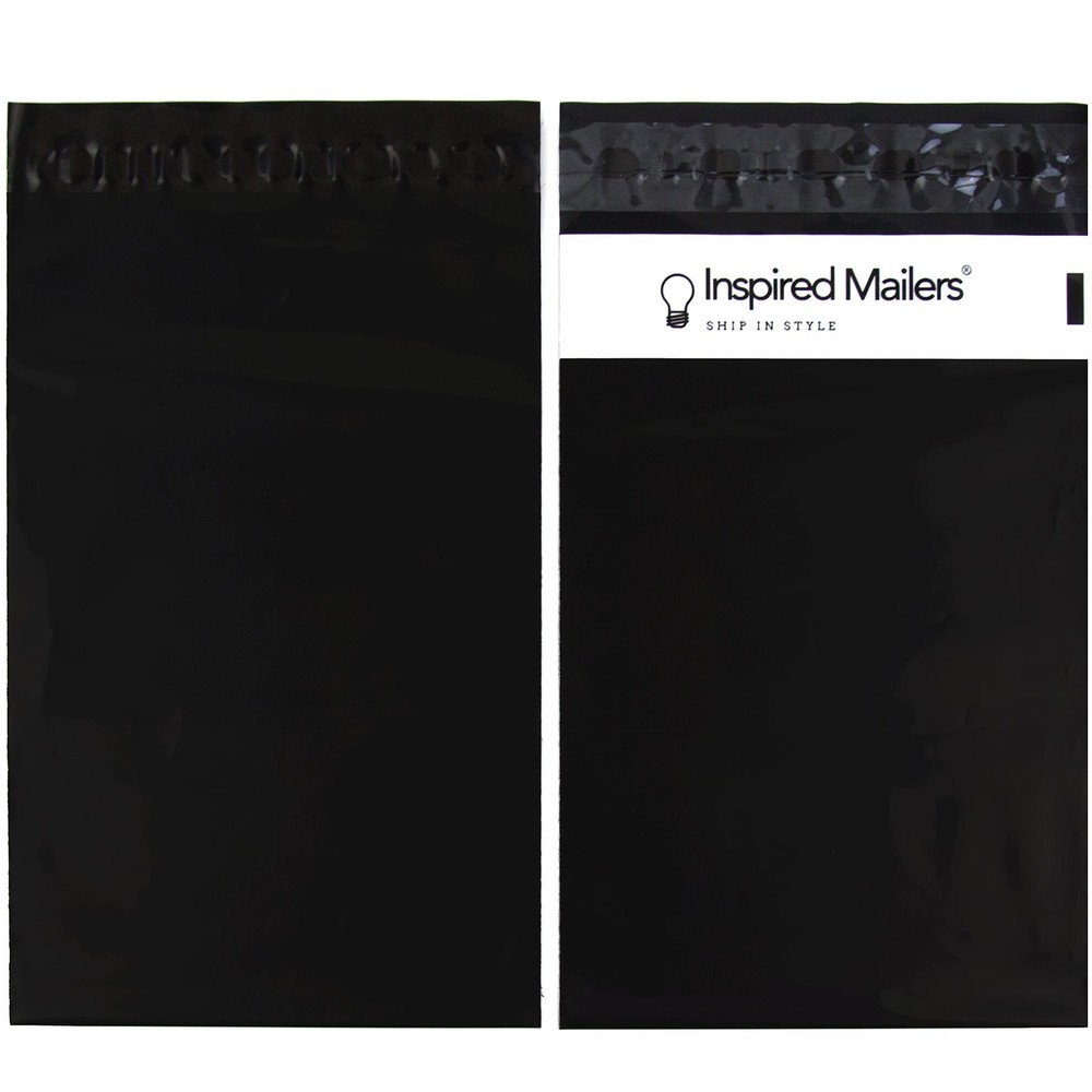 Inspired Mailers - Poly 6x9-100 Pack - 6x9" - 100 Pack, Solid Black