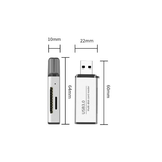 Multifunctional Cellphone PC USB3.0 High Speed TF SD Card Multi-disk Card Reader