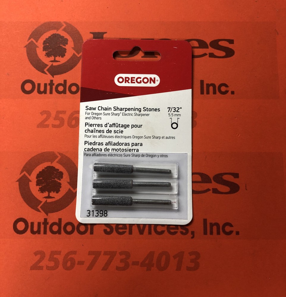 Oregon 31398 3-Pack Unthreaded Chainsaw Sharpening Stone 7 32" Sure Sharp