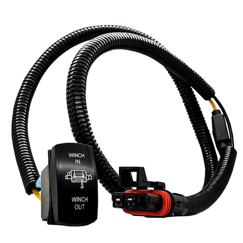 Power Bus Bar Plug Wire Kit Winch in/Out Rocker Switch Compatible with