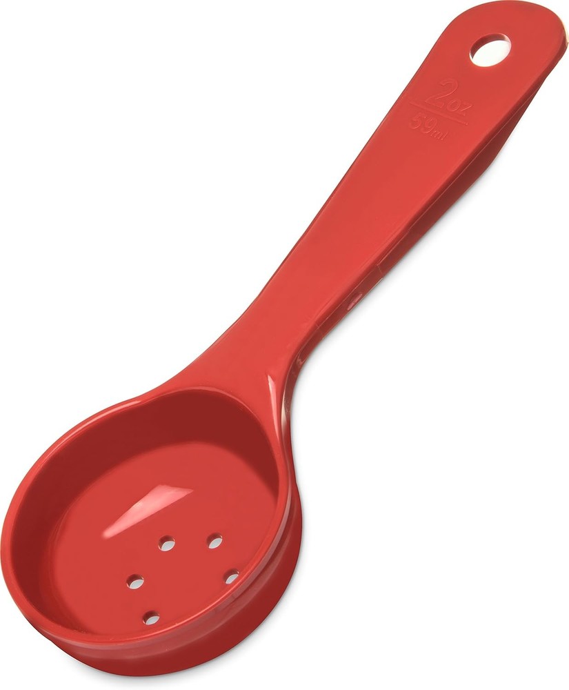 492304 Perforated Short Handle Portion Control Spoon 1 oz Yellow