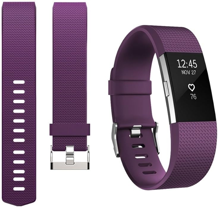 Fitbit Charge 2 Tracker | Yoga & Running Motion Detection + L Wristbands -box