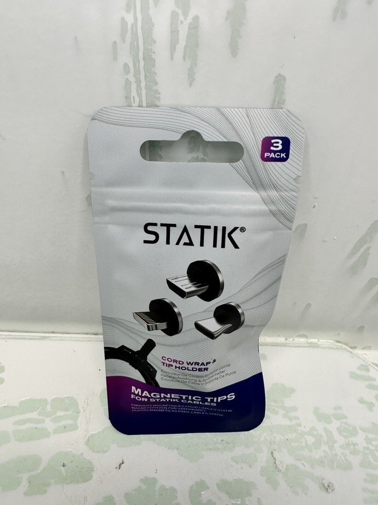 Statik Magnetic Connectors for Magnetic Charging Cable - 3-pack USB-C Micro U...