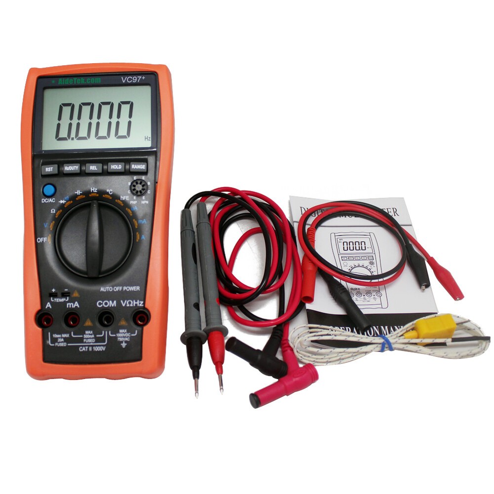 AideTek VC97+ 3999B LCD Auto range multimeter Capacitance Resistance diode US