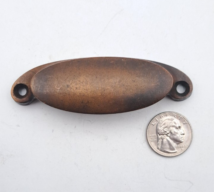 Antique Bin Pull Apothecary Drawer Pull Handle Old Vintage Cast Iron Hardware