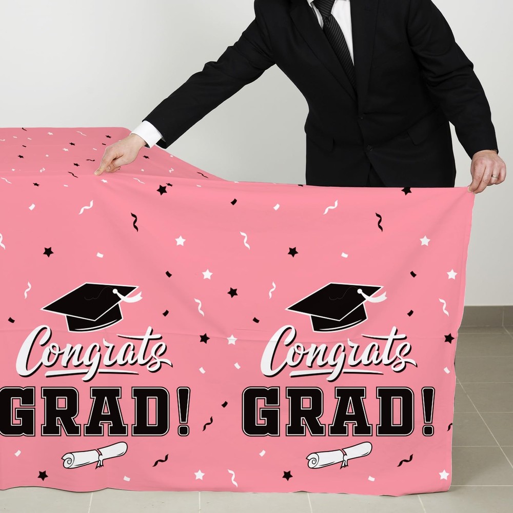 Graduation Tablecloths 2025 Waterproof Disposable Rectangular Covers 3PCS