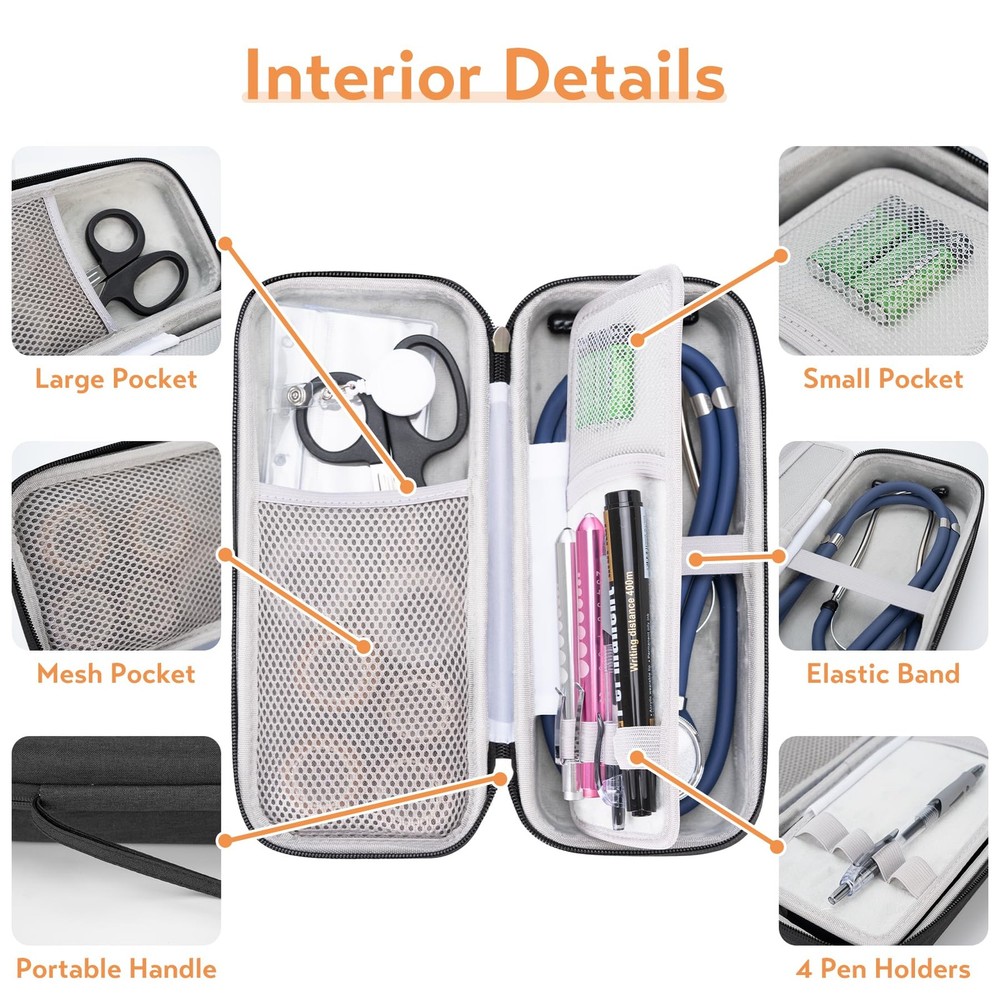 17 pcs Stethoscope Case Kit, Nursing School Essentials Include Stethoscope Ca...