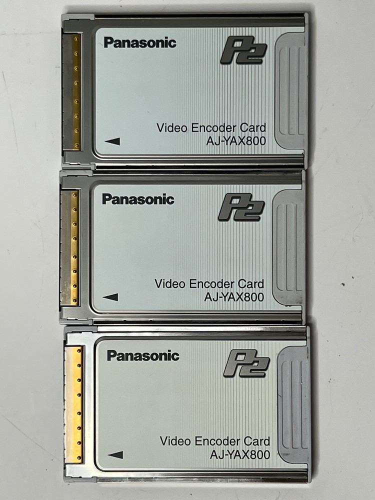 THREE (3) Panasonic AJ-YAX800G P2 Proxy File Encoder Cards