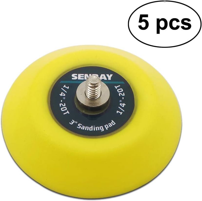 5Pcs 3-Inch Hook and Loop Backing Pad Sanding Pads for Dual Action Orbital