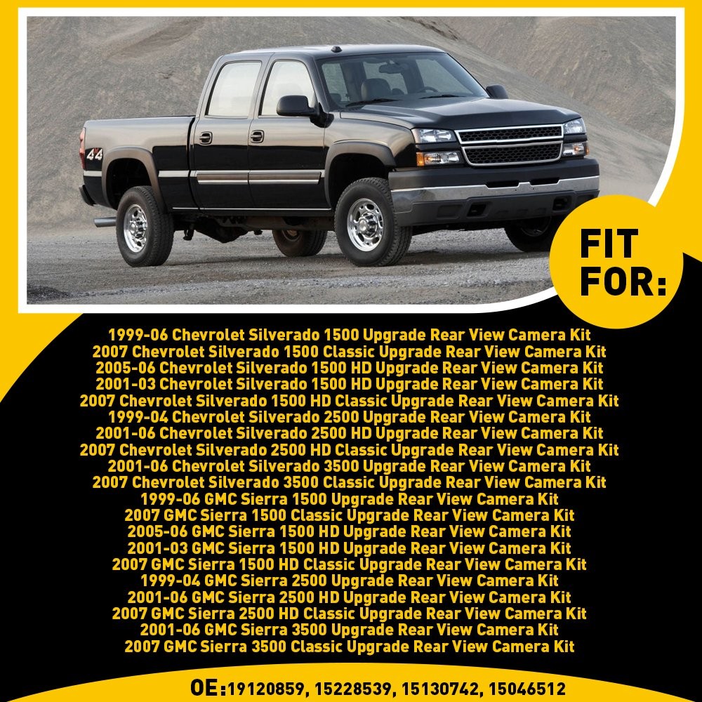 Rear Tailgate Handle Reverse View Backup Camera For 1999-2006 Chevy Silverado