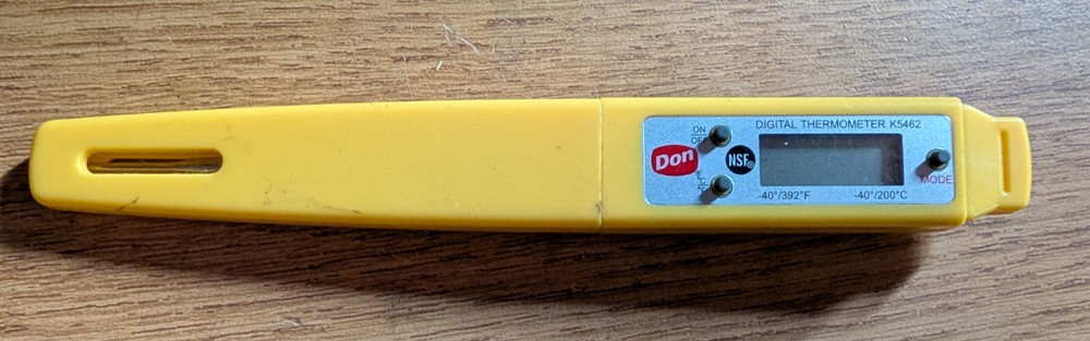 Don K5462 Waterproof Digital Thermometer Yellow