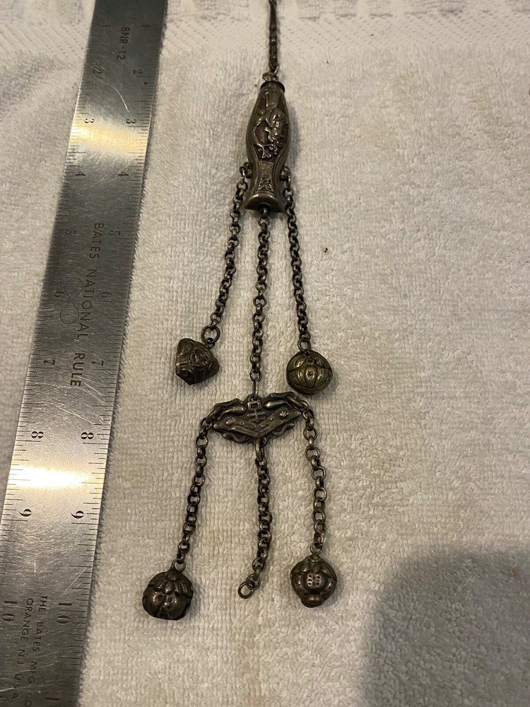 Antique Victorian Art Deco Ornate Chatelaine