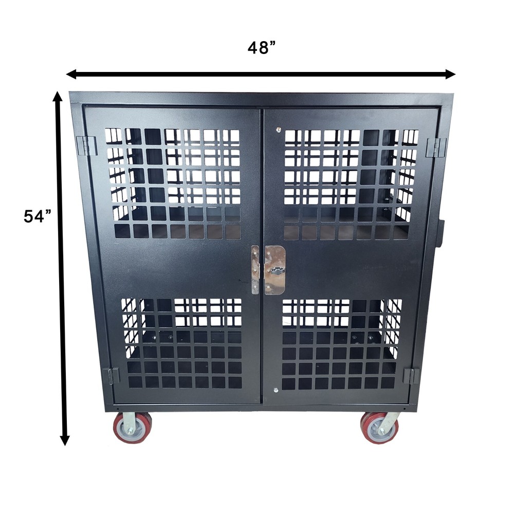 Security Cart 48" x 54" x 25" | Rolling, Locking Security Truck | Adjustable
