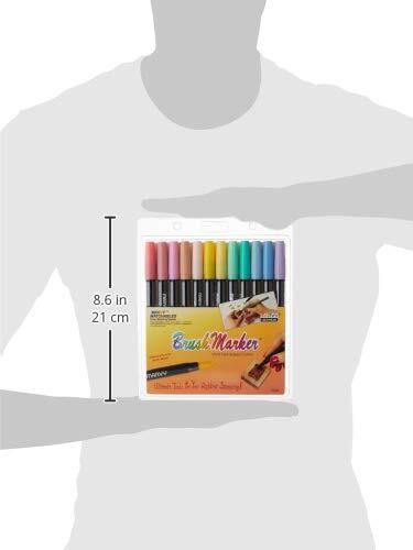 Brush Markers 12/Pkg -Pastel