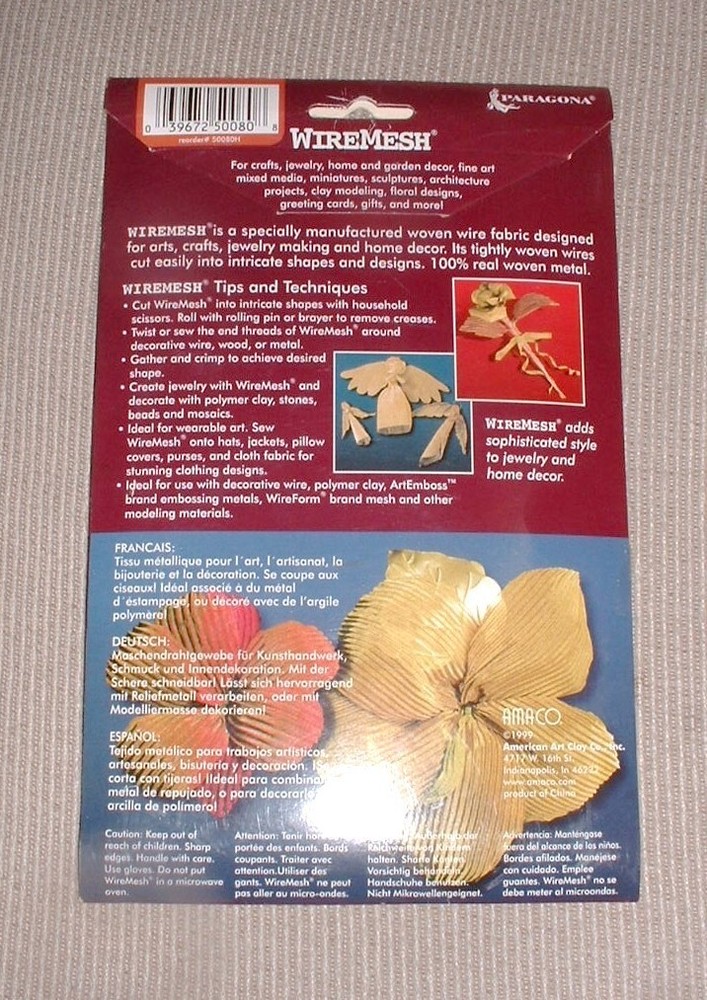 Paragona Wiremesh Fine Copper Screen Sheet New