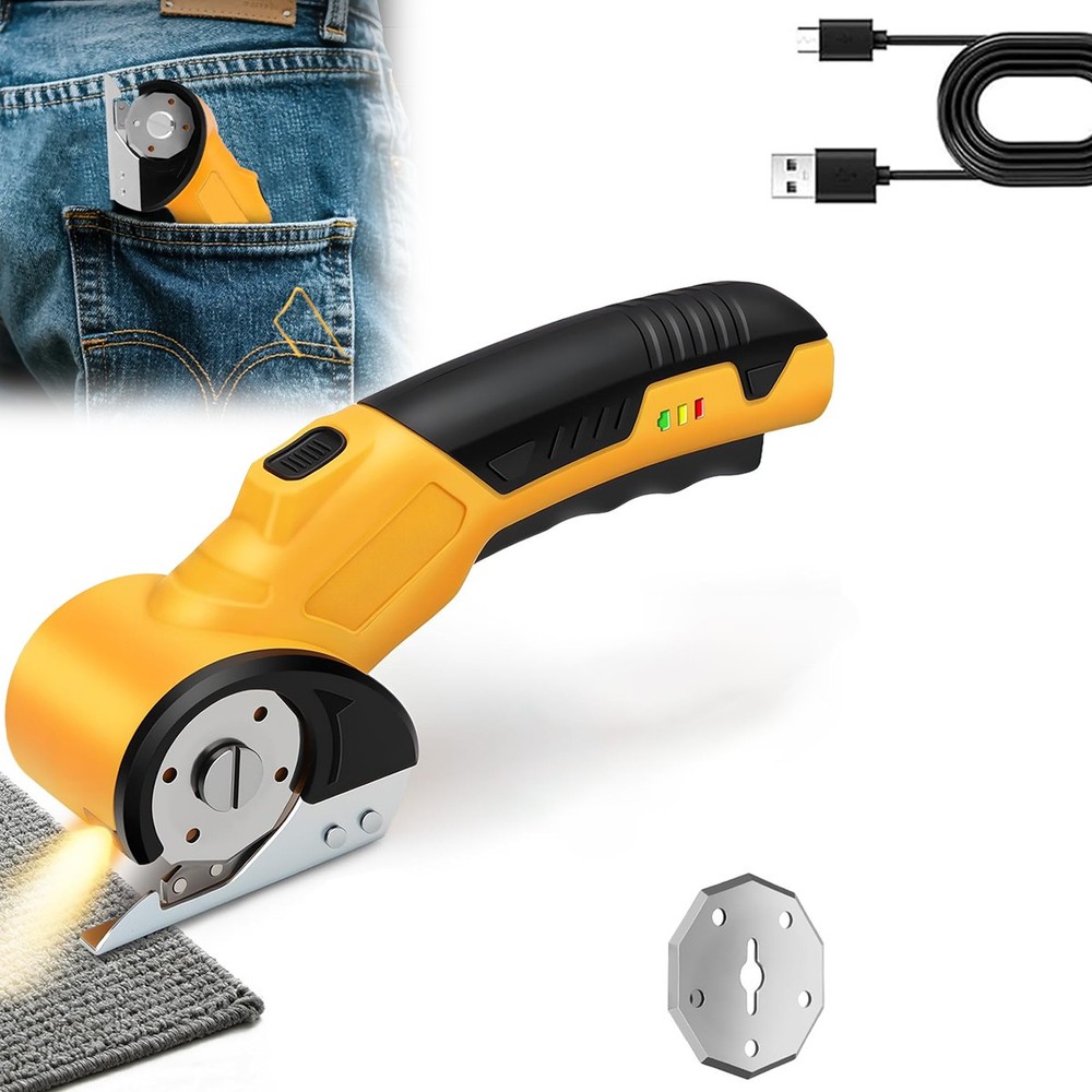 Cordless Rechargeable Electric Scissors Cardboard Cutter For Box Fabric Leather