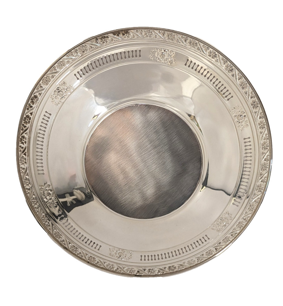 Sterling Silver Serving Dish, 11'' Diameter