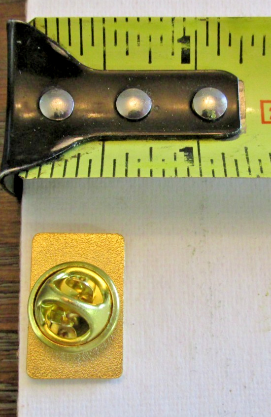 VTG TM Lapel Pin Gold-Colored Rectangular Custom Recognition 1"