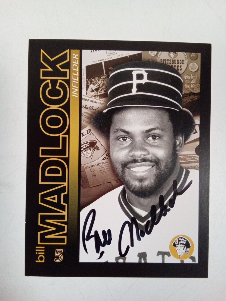 Bill Madlock Signed Oversized Trading Card JSA - ** #