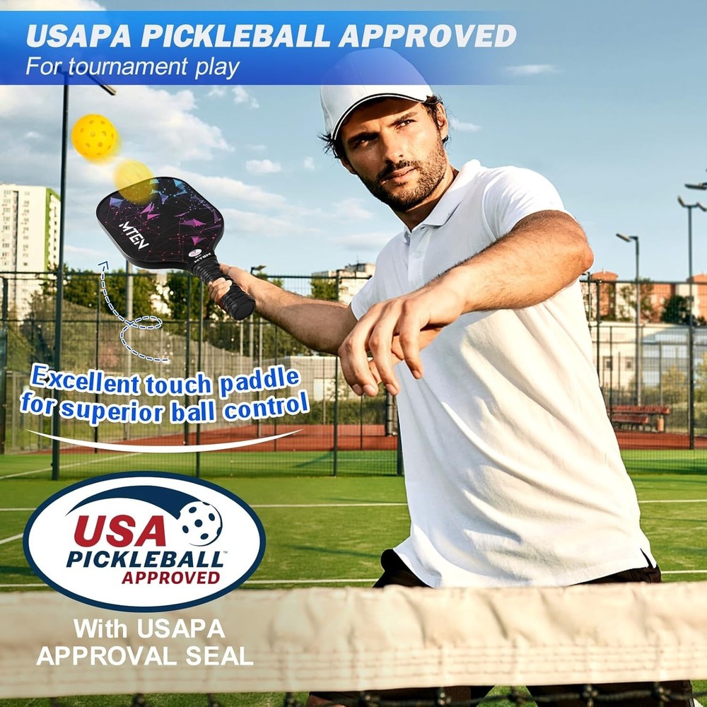 Quality Pickleball Rackets with Fiberglass Surface