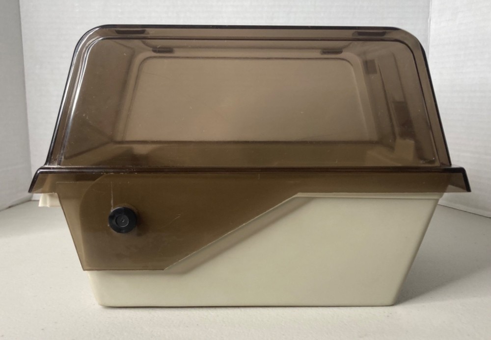 Vintage 5.25" Floppy Disk Storage Case Flip-Up Disk File 5 & Removable Divider A
