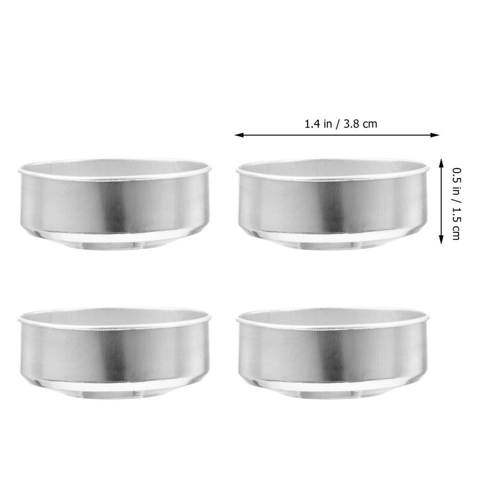 100Pcs Aluminum Cases for Tea Light Tins Empty Candle Containers