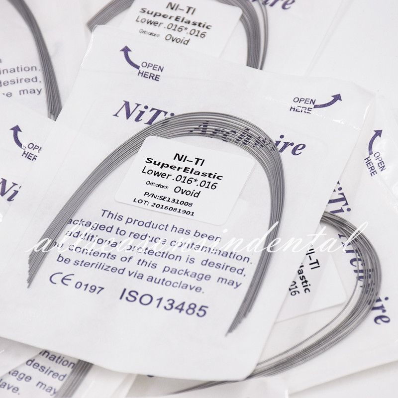 50 Pack Dental Super Elastic Niti Rectangular Arch Wire Ovoid Form Upper/Lower
