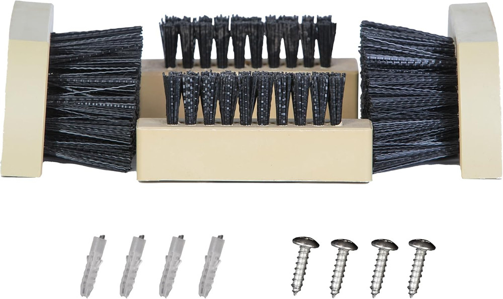 Boot Scraper Replacement Brushes Kit Side Bottom Set with Screws Hardware