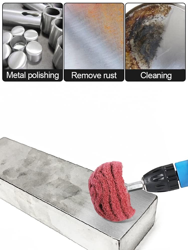 6PCS Non Woven Buffing Wheel Drill Kit
