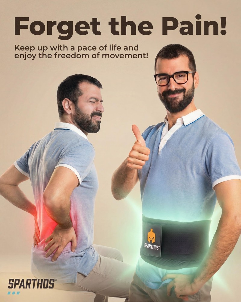 Sparthos Back Brace For Lower Back Pain - Immediate Relief From Sciatica