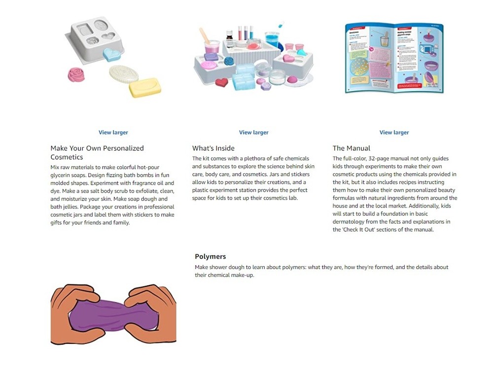 Creative Cosmetics Lab Science Kit | 16 Experiments Including Soaps, Bath Bombs,
