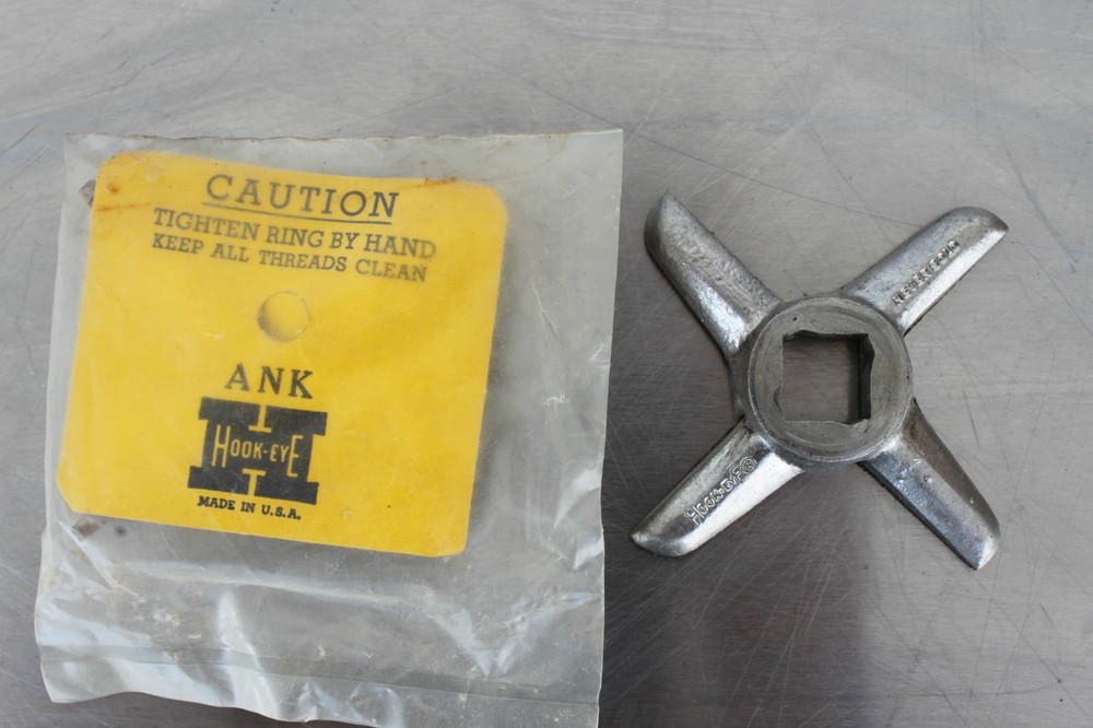 Vintage HOOK-EYE ANK Meat Grinder Blade NOS