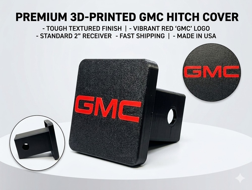 Premium GMC Hitch Cover 2 Inch Receiver Compatible