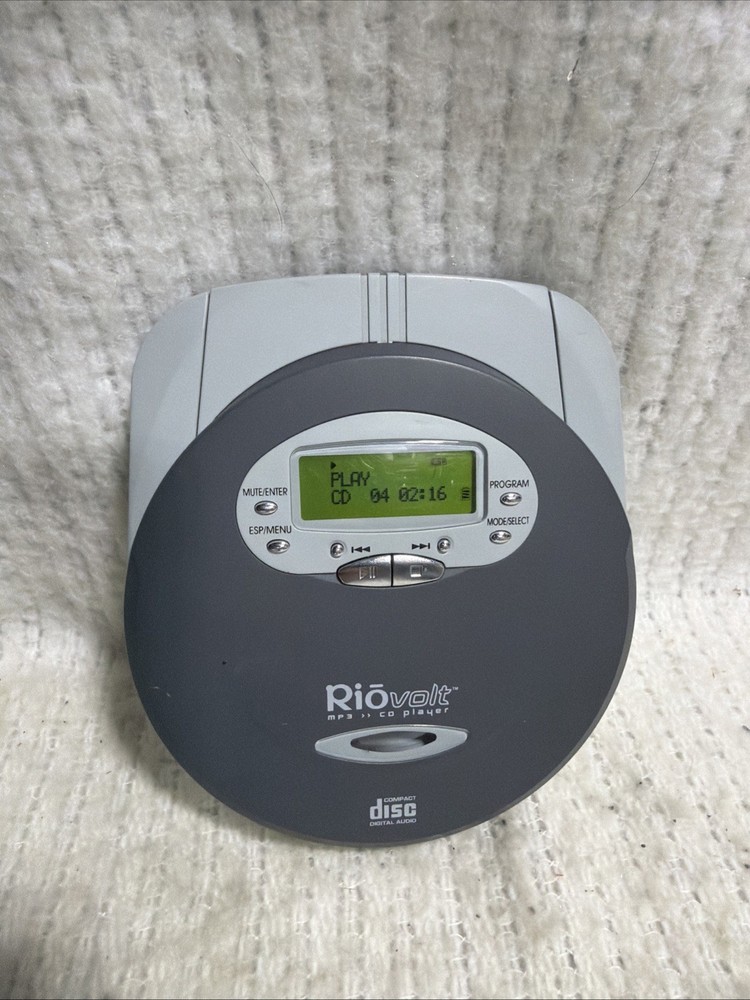 RIO VOLT SP50 PORTABLE CD MP3 PLAYER WORKS!