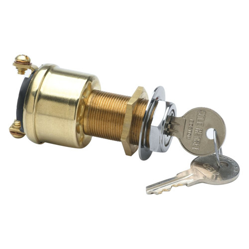 Cole Hersee M-489-BP 2 Position Brass Ignition Switch
