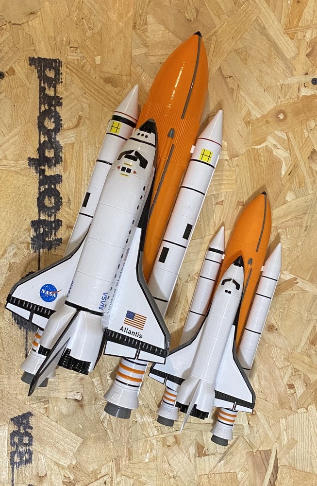 NASA Space Shuttle Full Launch Stack Model Assembled Display Rocket Model
