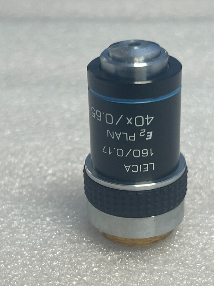 Leica E2 Plan 40X Microscope Objective 13494030 - 40x/0.65  (#04)