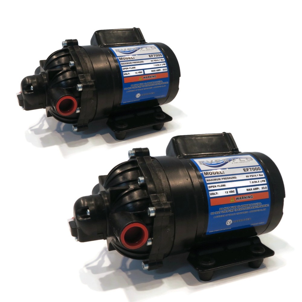 (2 Pack )Everflo 7.0 GPM, Diaphragm Pump for Devalan 7870-101E-SB, 7870101ESB