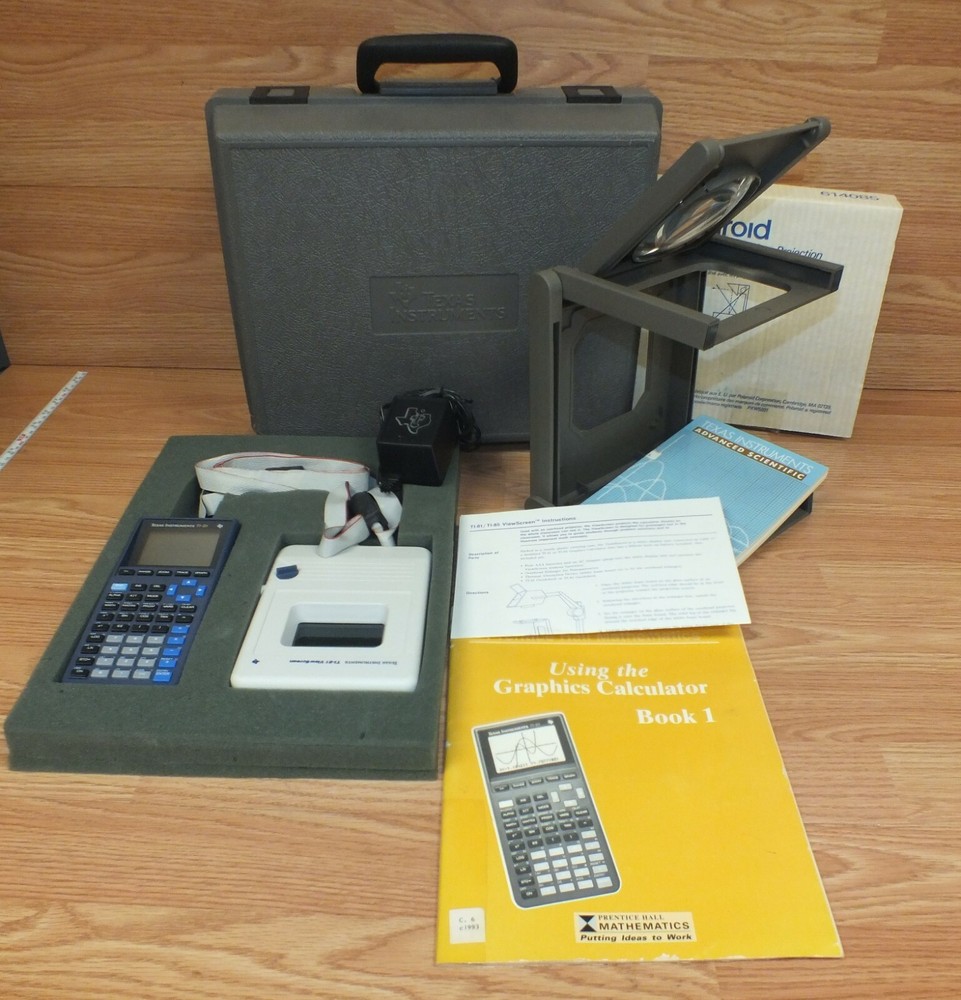 Texas Instruments TI-81 Calculator, ViewScreen & Polaroid T691 Projector Adapter