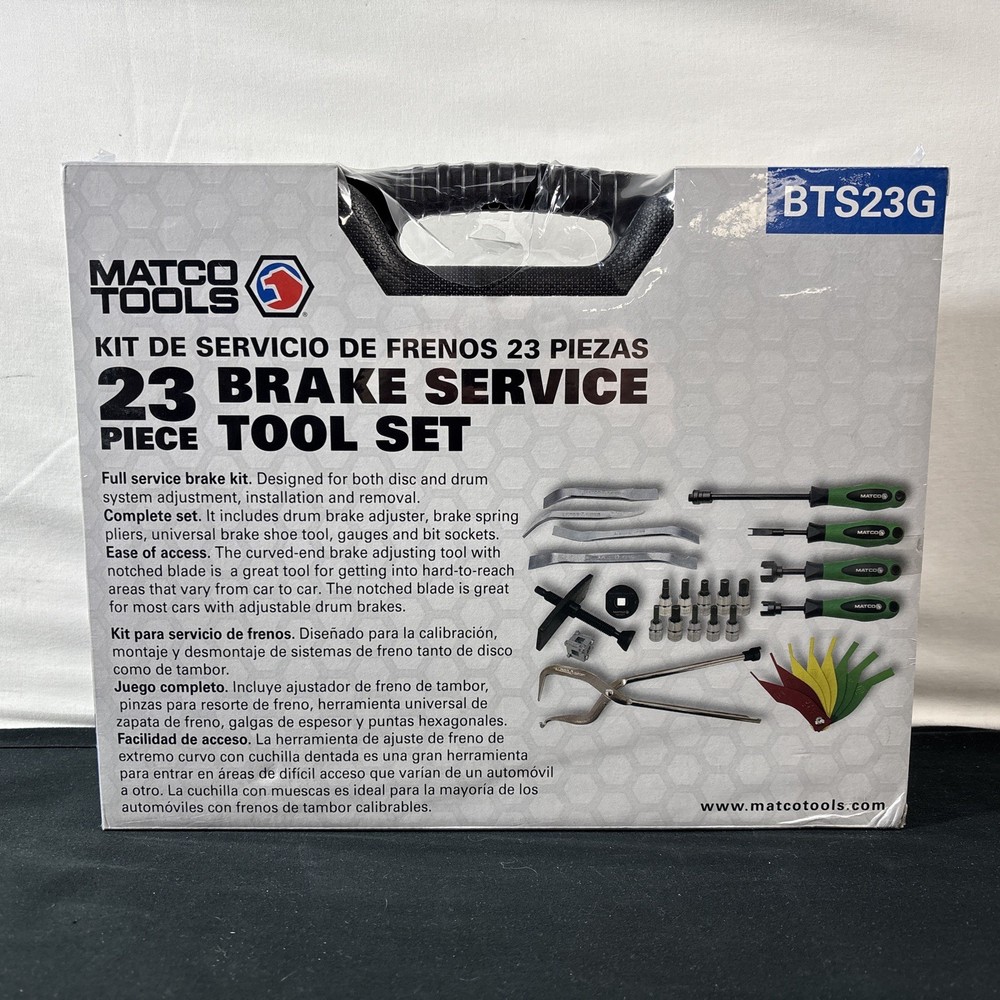 Matco Tools 23pc Full Service Brake Service Tool Set with Storage Case BTS23G