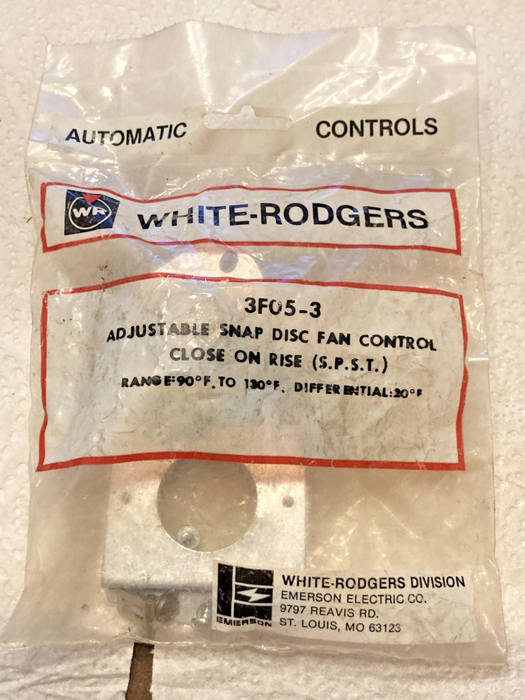 WHITE RODGERS 3FO5-3 ADJUSTABLE FAN CONTROL